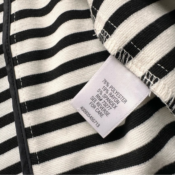 Elle Black and White Striped Knit Blazer, XS - Picture 12 of 13